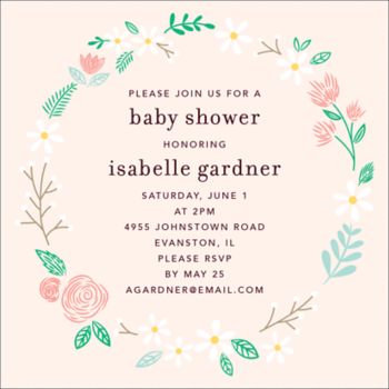 baby shower invitation paper