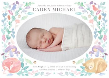 woodland birth announcements