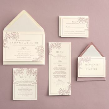 Blossom Border Menu Paper Source