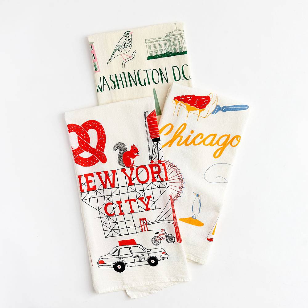 Personalized Housewarming Dishtowel- City and State Tea Towels