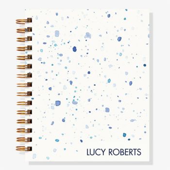 12-Month Watercolor Terrazzo Custom Planner | Paper Source