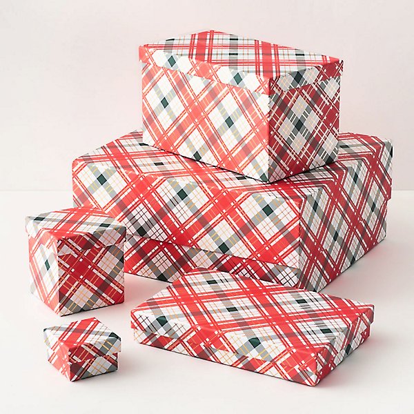 Tartan Foil Jumbo Roll Wrapping Paper