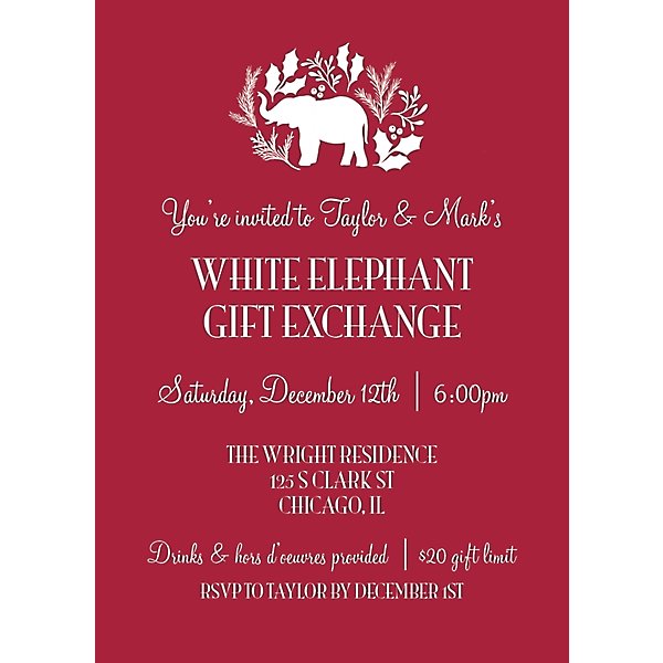 festive-holiday-leaves-business-white-elephant-party-invitation