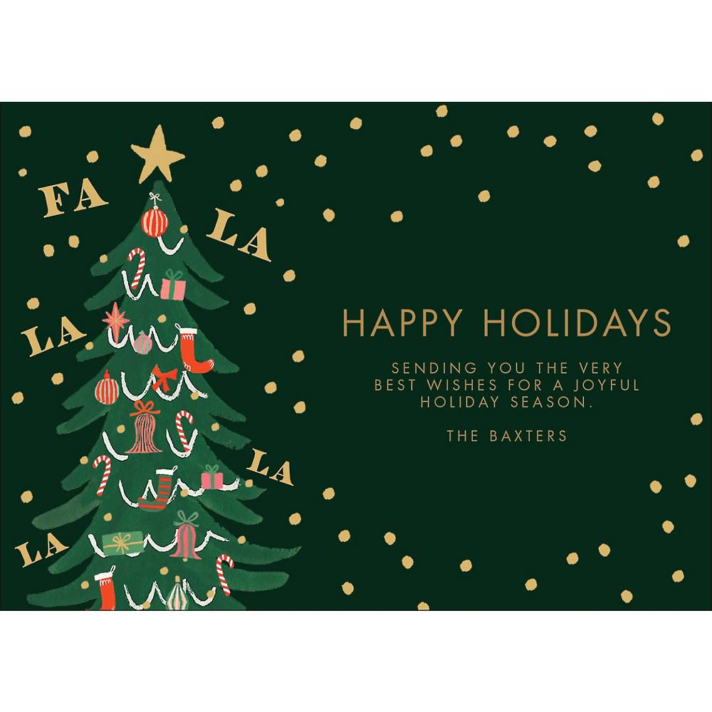 Fa La La Tree Holiday Card