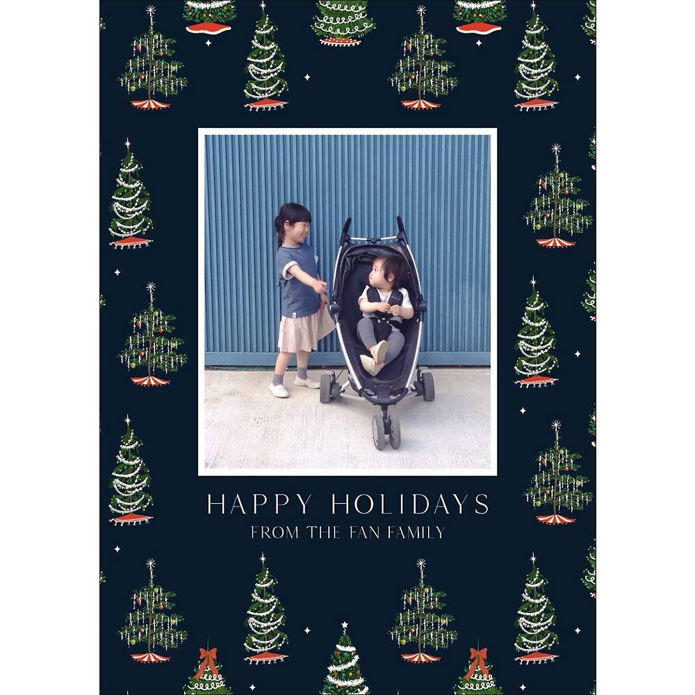 Tinsel Tree Holiday Photo Card