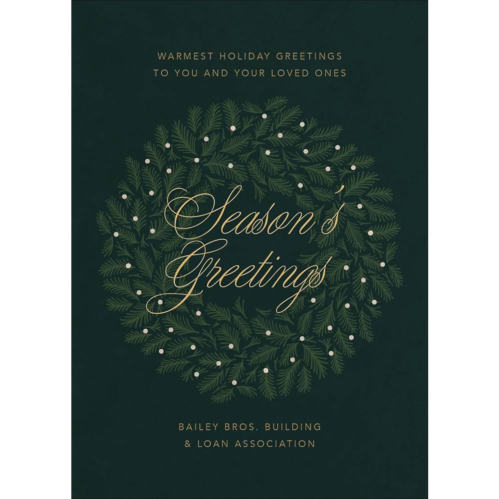 Let It Glow Teal Holiday Card