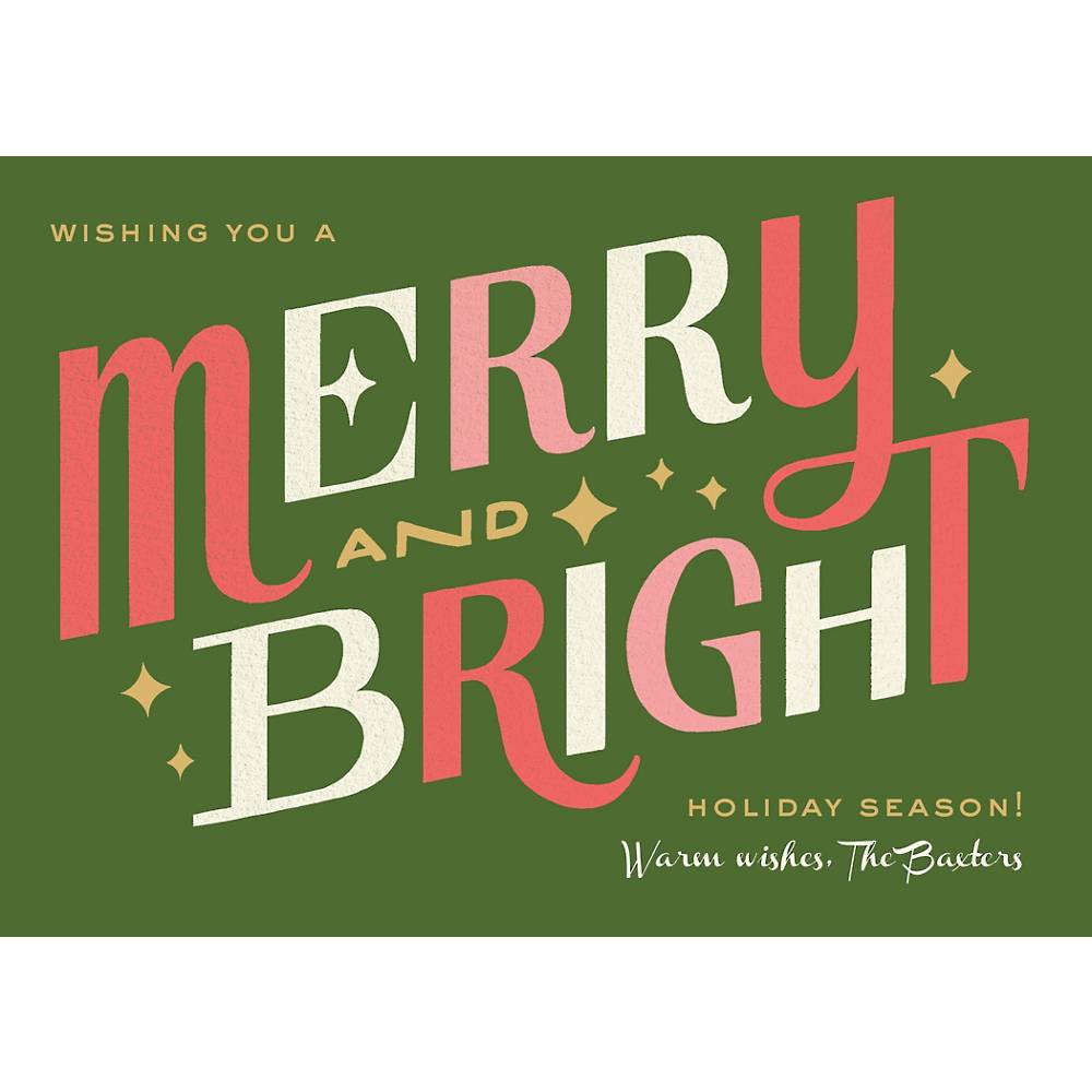 Bright Holiday Holiday Card