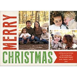 Merry Christmas Poster Multi-Photo Card | Paper Source