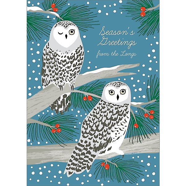 Personalized Owl FLAT CARD Stationery Set for Women, Teacher, Everyday  Notecards with Envelopes - OWL FLAT