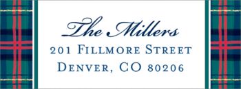 Plaid Return Address Labels | Paper Source