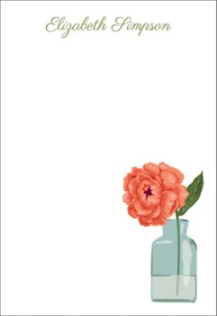 Bud Vase Personalized Notepad Sets Paper Source