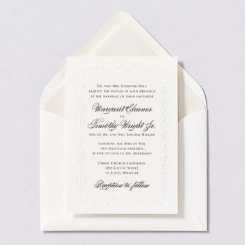 white wedding invitations