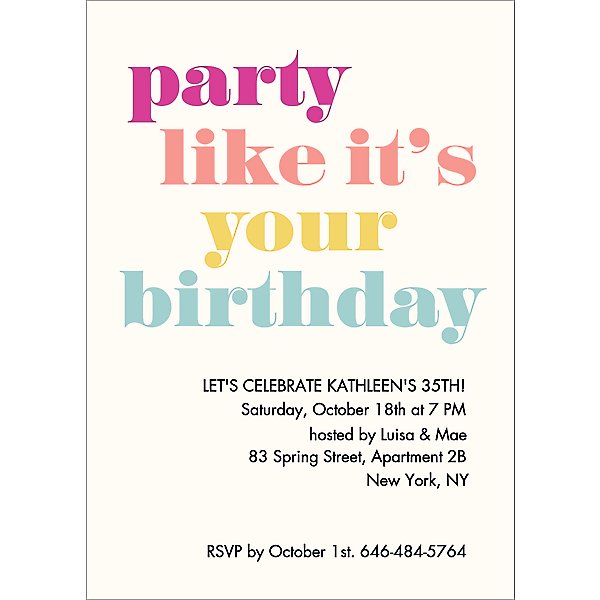 It S Your Birthday Party Invitation Paper Source
