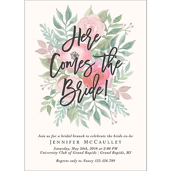 Here Comes the Bride Brunch Invitation | Paper Source
