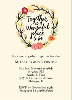Together Wreath Invitation Paper Source