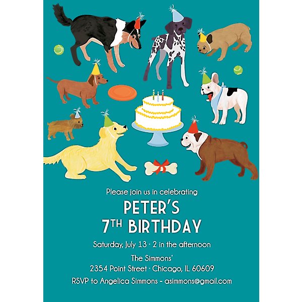 Dog Party Birthday Party Invitation Paper Source