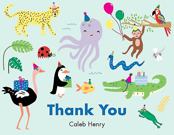 Party Animals Thank You Notes | Paper Source