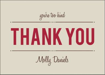 Playbill Thank You 4 Bar Stationery Paper Source