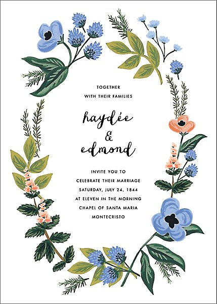 August Herbarium Wedding Invitation Paper Source