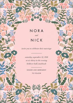 Floral Tapestry Wedding Invitation