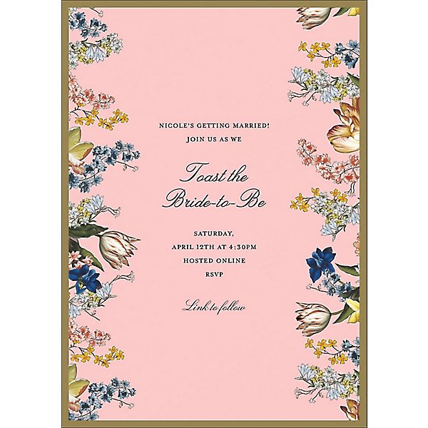 Wedding Invitation Cards with Envelopes - Watercolor Floral Fill in The  Blank Bridal Shower Invite Cards, Party and Receptions Supplies, 25 Invites