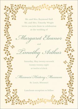 Wedding Invitations In English English Garden Wedding Invitation