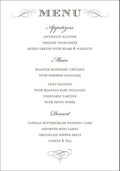 Pearl Border Menu | Paper Source