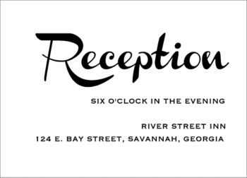 French Script Wedding Reception Card Paper Source