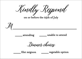 Willow Wedding Response Card Paper Source