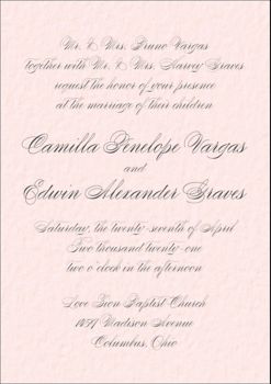 wedding invitation sample