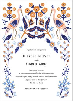 Heron Heralds Wedding Invitation