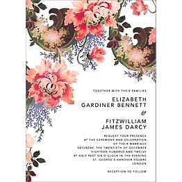 Painted Floral Wedding Invitation | Paper Source