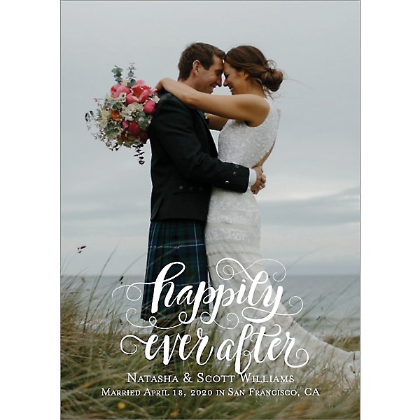 Happily Ever After Wedding Announcement