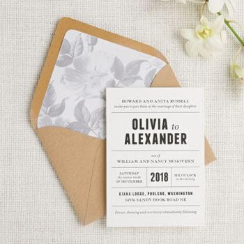 Playbill Wedding Invitation Paper Source