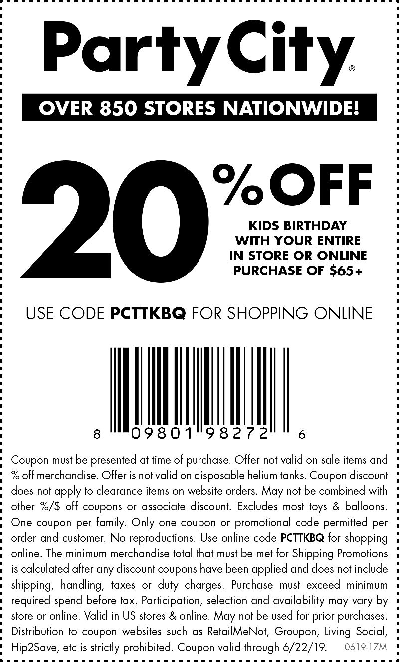 Party city coupon