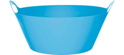Caribbean Blue Plastic Party 8 Gallon Tub with Handles Cold Beverages