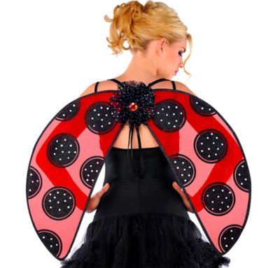 Ladybug Wings Halloween Costume Accessories for Adults, One Size