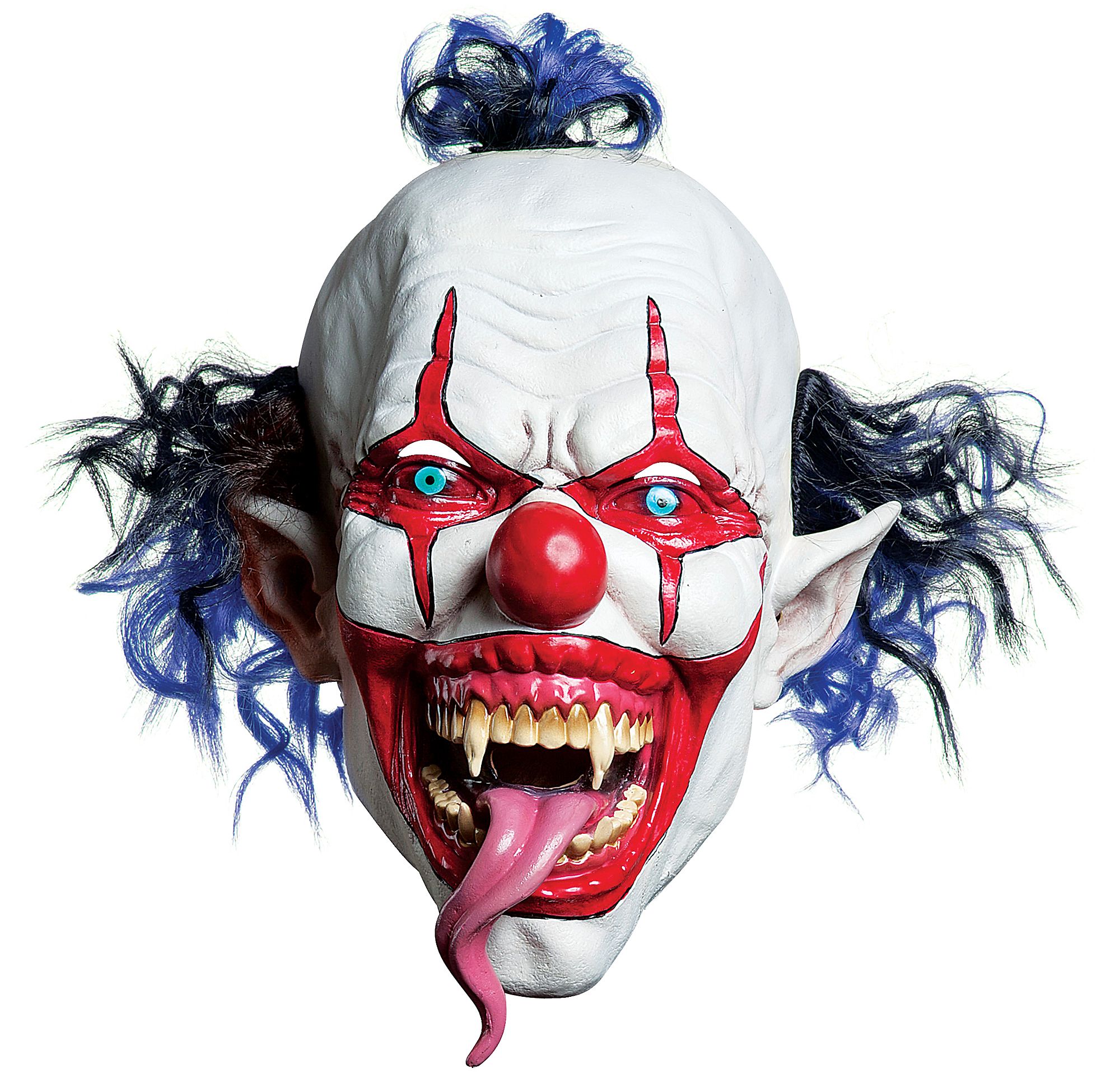 Latex Snake Tongue Clown Mask, Halloween Costume Accessories, One Size.