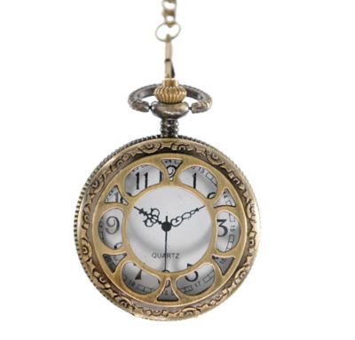 Retro Pocket Watch, Costume Accessory, Novelty Item, Plastic, 1 3/4