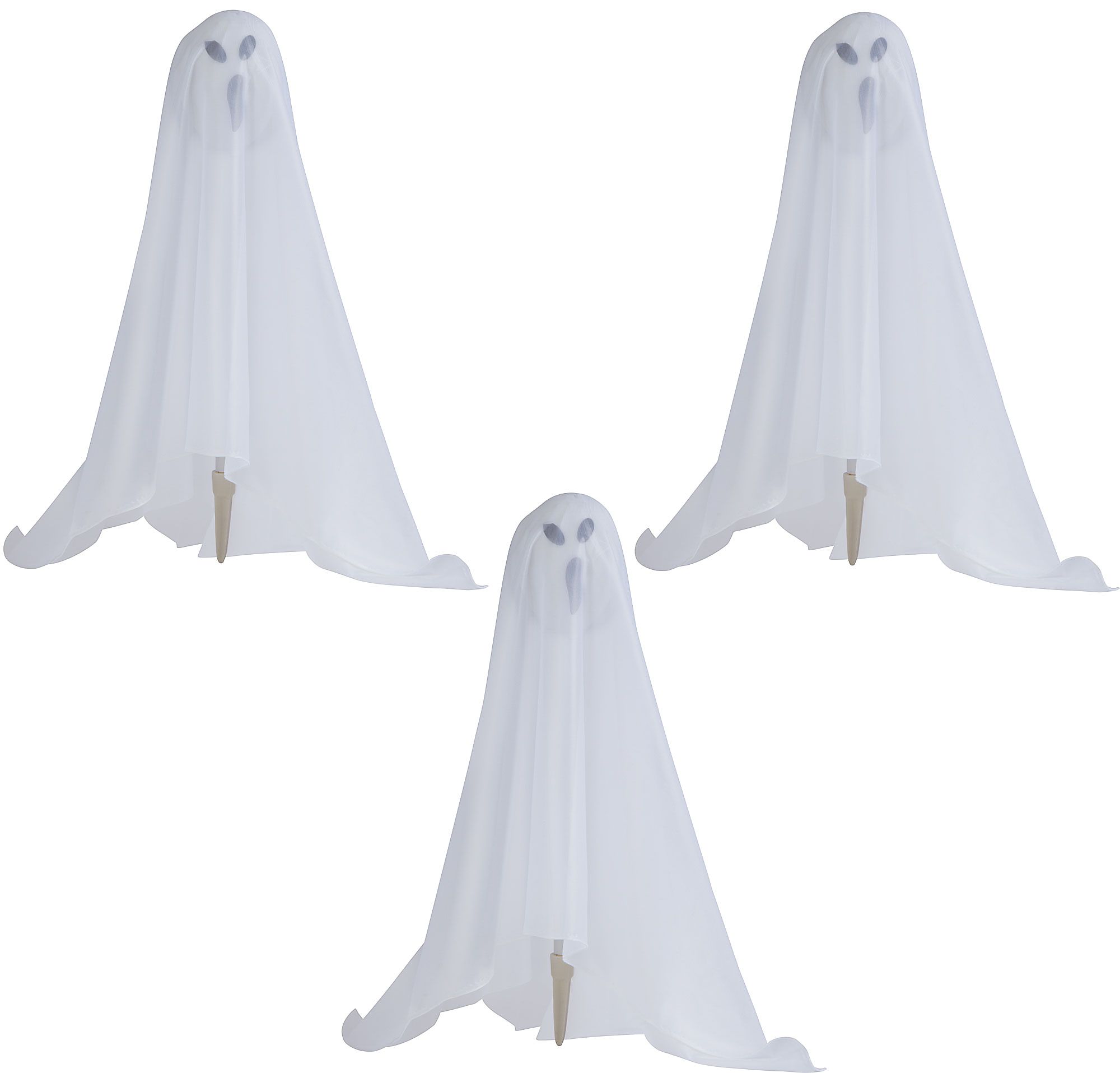 Color-Changing Light-Up Ghost Stakes Halloween Decorations, 16