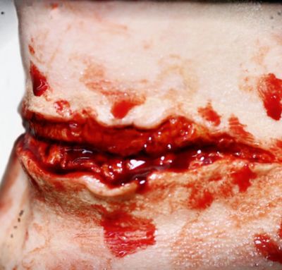 cutting How throat deep your