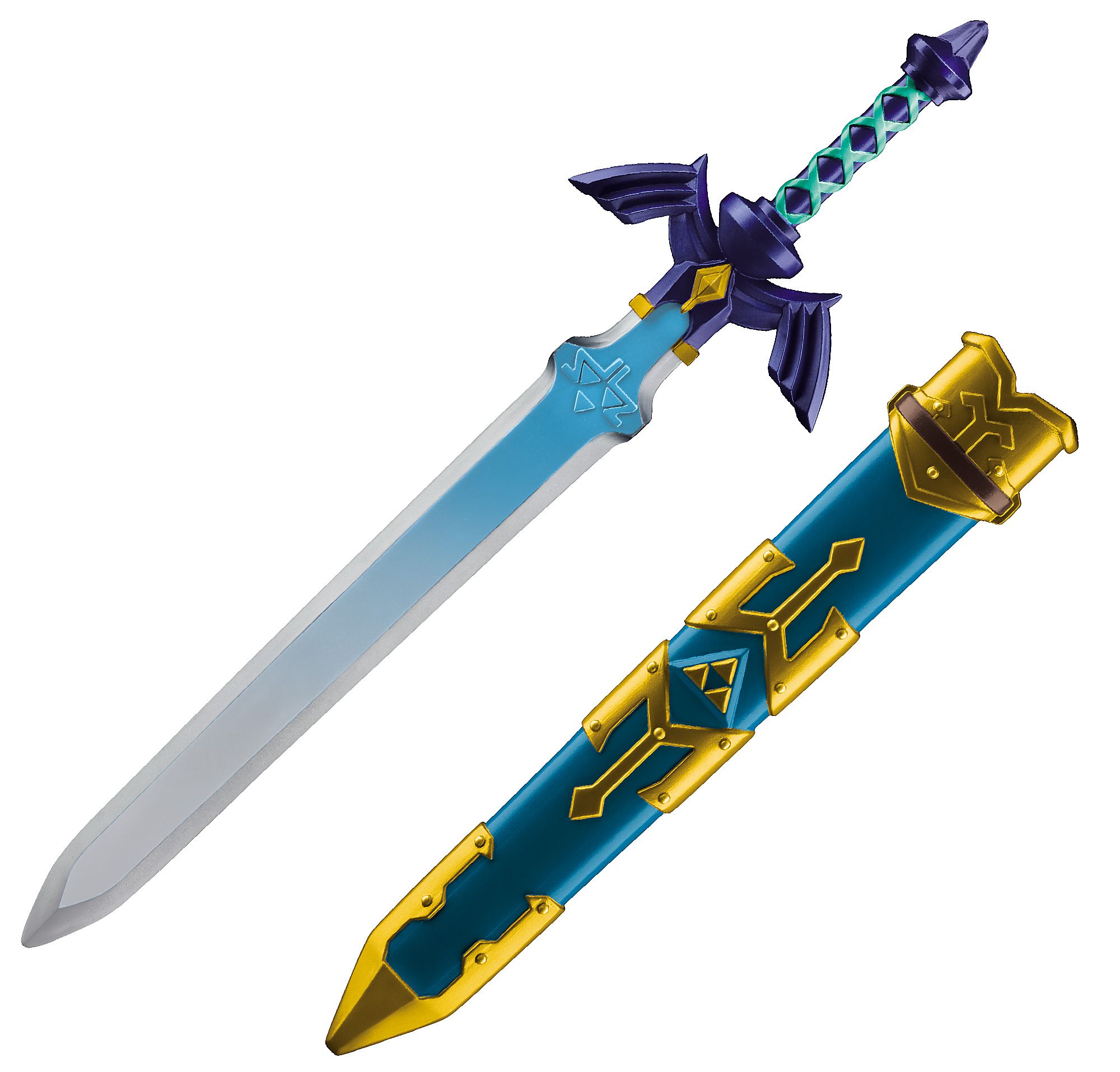 The Legend of Zelda Link Master Plastic Sword with Blue and Gold Scabbard Case 39897857213 | eBay