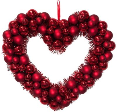 Red Heart Wreath Valentine S Day Decorations 16 W X 15 H