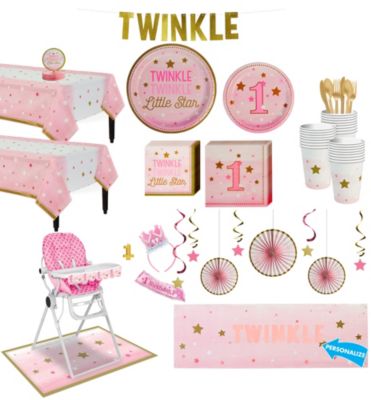 Pink Twinkle Twinkle Little Star 1st Birthday Deluxe Party