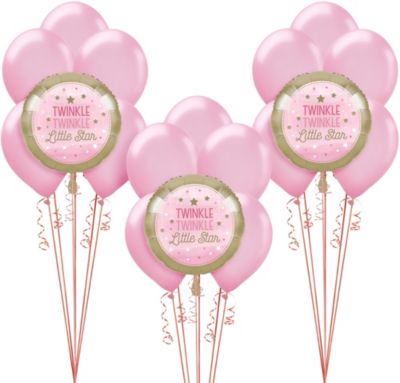 Pink Twinkle Twinkle Little Star Balloon Set And Decor Include