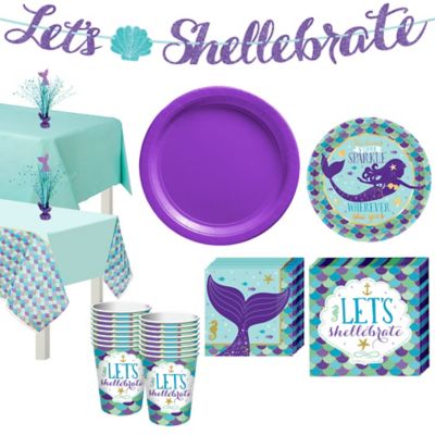 Party City Wishful Sirena Basico Party Supplies Incluyen Platos Servilletas Vasos Ebay