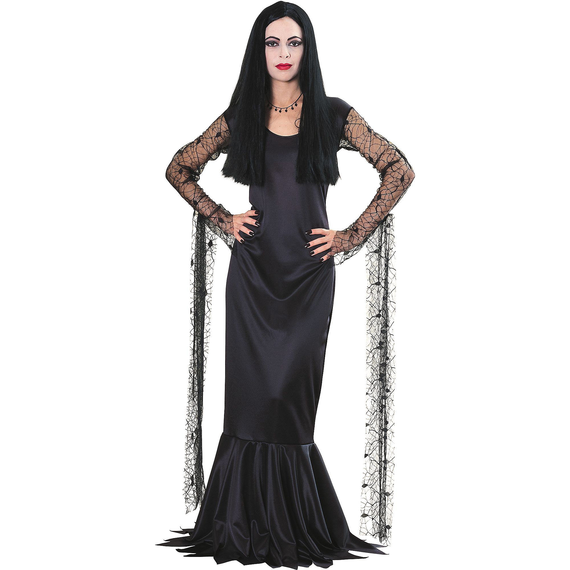 Womens Morticia Addams Costume Size Large Addams Family Dress with Lace ...