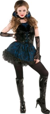 Midnight Vampire Halloween Costume For Teen Girls Small With   P447227