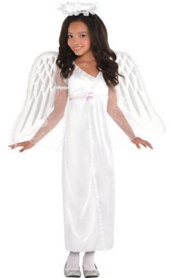 Details About Heavenly Angel Halloween Costume For Girls With Headband