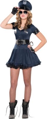 Locked N Loaded Cop Halloween Costume, Teen Girls, Adult Large With ...